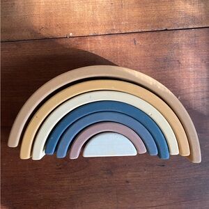 Multicolor Wooden Rainbow Stacking Toy